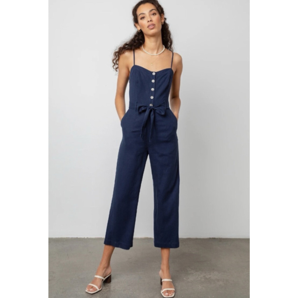 Rails Womens Harper Jumpsuit Size M In Navy Rayon… - image 1